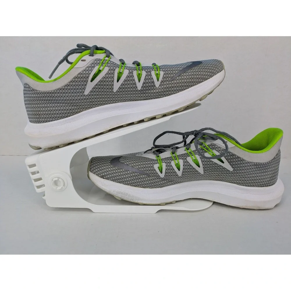 Nike Quest Women 7.5 Green White Volt‎ Gray Running Shoes AA7412-008 Sneakers